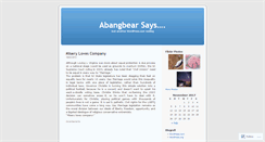 Desktop Screenshot of abangbear.wordpress.com