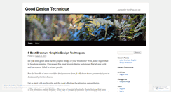 Desktop Screenshot of gooddesigntechnique.wordpress.com