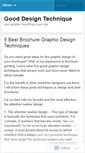 Mobile Screenshot of gooddesigntechnique.wordpress.com