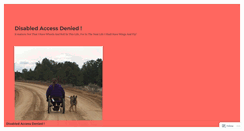 Desktop Screenshot of disabledaccessdenied.wordpress.com