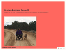 Tablet Screenshot of disabledaccessdenied.wordpress.com