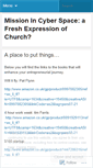 Mobile Screenshot of missionincyberspace.wordpress.com