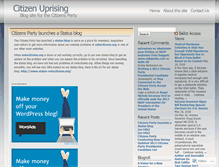 Tablet Screenshot of citizensparty.wordpress.com