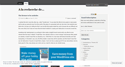 Desktop Screenshot of alarecherchede.wordpress.com