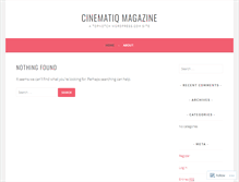 Tablet Screenshot of cinematiqblog.wordpress.com
