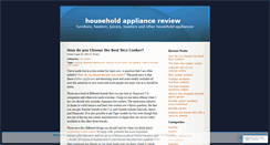 Desktop Screenshot of householdappliancereview.wordpress.com