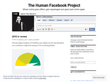 Tablet Screenshot of humanfacebook.wordpress.com