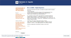 Desktop Screenshot of fabrizziocaputo.wordpress.com