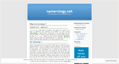 Desktop Screenshot of namerology.wordpress.com