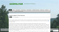 Desktop Screenshot of goodwilltour.wordpress.com