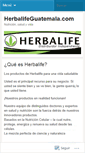 Mobile Screenshot of herbalifeguatemala.wordpress.com