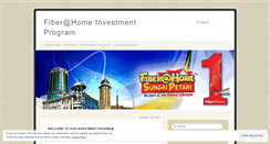 Desktop Screenshot of fiberhomeinvest.wordpress.com