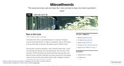 Desktop Screenshot of mileswithwords.wordpress.com