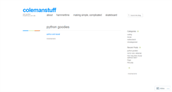 Desktop Screenshot of colemanstuff.wordpress.com
