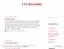 Tablet Screenshot of jlsreynolds.wordpress.com
