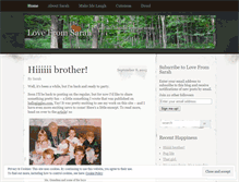 Tablet Screenshot of lovefromsarah.wordpress.com