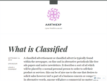 Tablet Screenshot of aarthiexp.wordpress.com