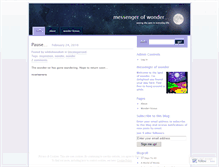 Tablet Screenshot of messengerofwonder.wordpress.com