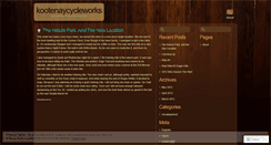 Desktop Screenshot of kootenaycycleworks.wordpress.com