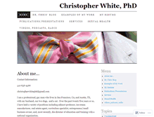 Tablet Screenshot of christopherwhitephd.wordpress.com