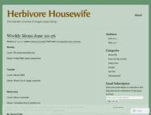 Tablet Screenshot of herbivorehousewife.wordpress.com