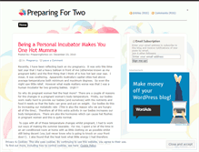 Tablet Screenshot of preparingfortwo.wordpress.com
