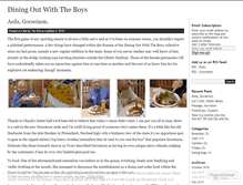 Tablet Screenshot of diningoutwiththeboys.wordpress.com