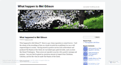 Desktop Screenshot of melgibsonwhatnow.wordpress.com