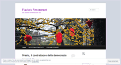 Desktop Screenshot of flaviasrestaurant.wordpress.com