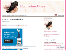 Tablet Screenshot of feminineways.wordpress.com