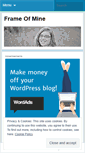 Mobile Screenshot of myframeofmine.wordpress.com