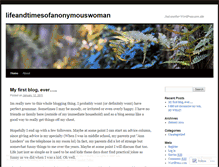 Tablet Screenshot of lifeandtimesofanonymouswoman.wordpress.com