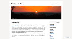 Desktop Screenshot of apacheleads.wordpress.com