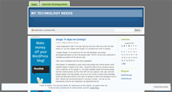 Desktop Screenshot of mytechneeds.wordpress.com