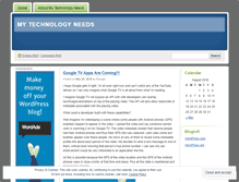 Tablet Screenshot of mytechneeds.wordpress.com