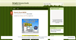 Desktop Screenshot of brightgreengeek.wordpress.com