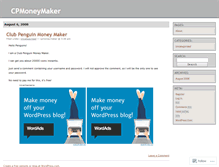 Tablet Screenshot of cpmoneymaker.wordpress.com