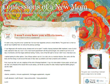 Tablet Screenshot of confessionsofanewmom.wordpress.com