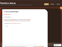 Tablet Screenshot of pandoremaroc.wordpress.com