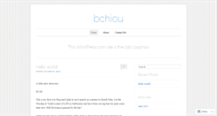 Desktop Screenshot of bchiou.wordpress.com