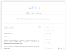 Tablet Screenshot of bchiou.wordpress.com