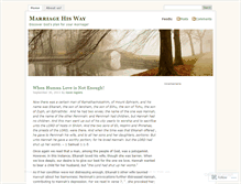 Tablet Screenshot of marriagehisway.wordpress.com