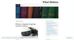 Desktop Screenshot of economatters.wordpress.com