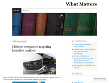 Tablet Screenshot of economatters.wordpress.com