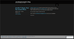 Desktop Screenshot of jenniferpbrownpllc.wordpress.com