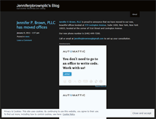 Tablet Screenshot of jenniferpbrownpllc.wordpress.com