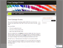 Tablet Screenshot of freefantageecoins.wordpress.com