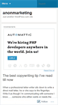 Mobile Screenshot of anonmarketing.wordpress.com