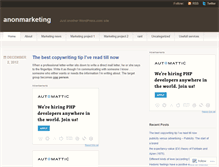 Tablet Screenshot of anonmarketing.wordpress.com