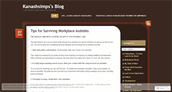 Desktop Screenshot of kanashsimps.wordpress.com